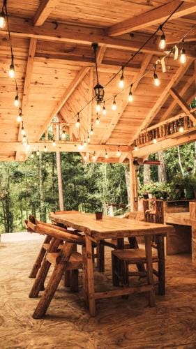 Cabanas Los Encinos Lodge in Hidalgo, Mexico