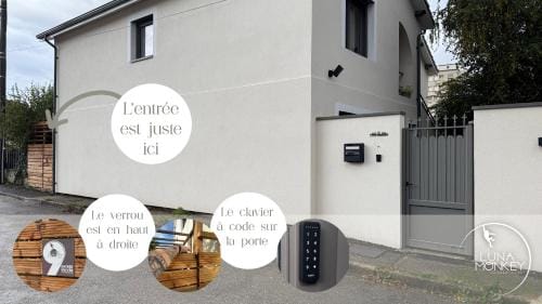 Luna Monkey, Chambre & Terrasse privee, Bourgoin Centre Hotel in Bourgoin-Jallieu