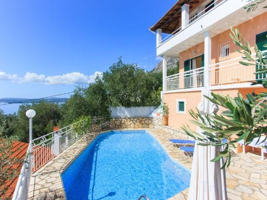 Villa Amalia Large Private Pool Walk to Beach Sea Views A C Wifi - 2120 Hotel in Corfu, Greece