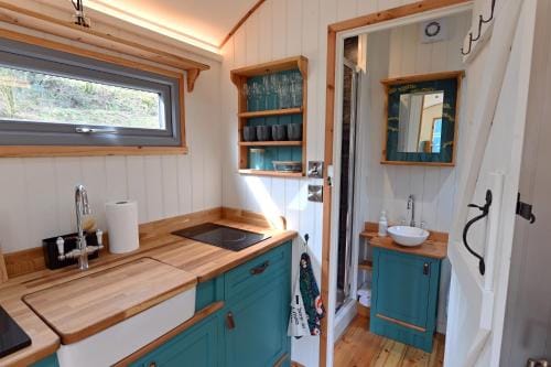Meidrim Meadows luxury shepherd's hut Lodge in Wales