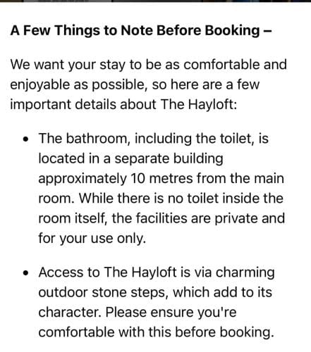 The Hay Loft - private bathroom in separate building 10 metres away Hotel in Taunton Deane