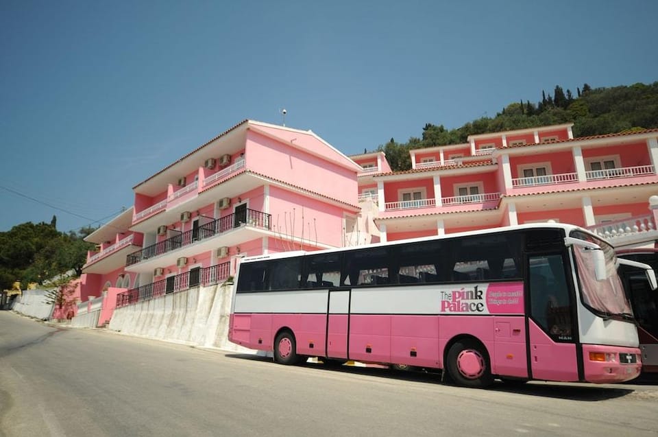 The Pink Palace Resort Hotel in Corfu, Greece