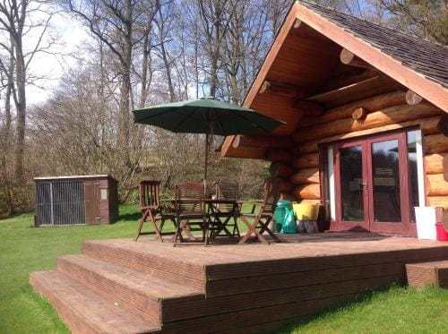 lyne view, log cabin Lodge in England