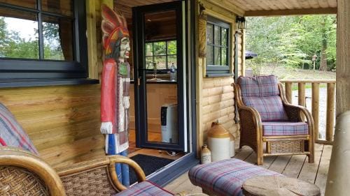 The Miners Log Cabin Lodge in Wales