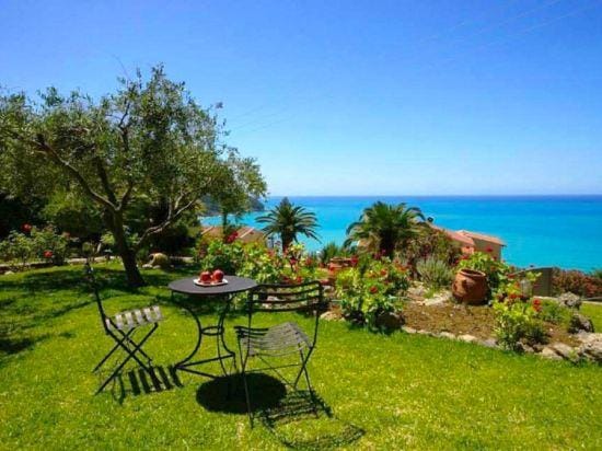 Natalia Apartment B with Panoramic Sea Views of Agios Gordios Bay Hotel in Peloponnese, Western Greece and the Ionian