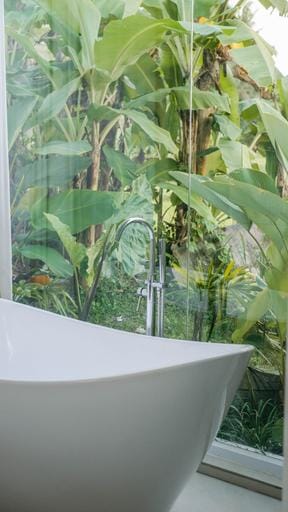Mayani : Luxe Minimalist 2BR Villa w/ Rice Field View & Gym Resort in Ubud