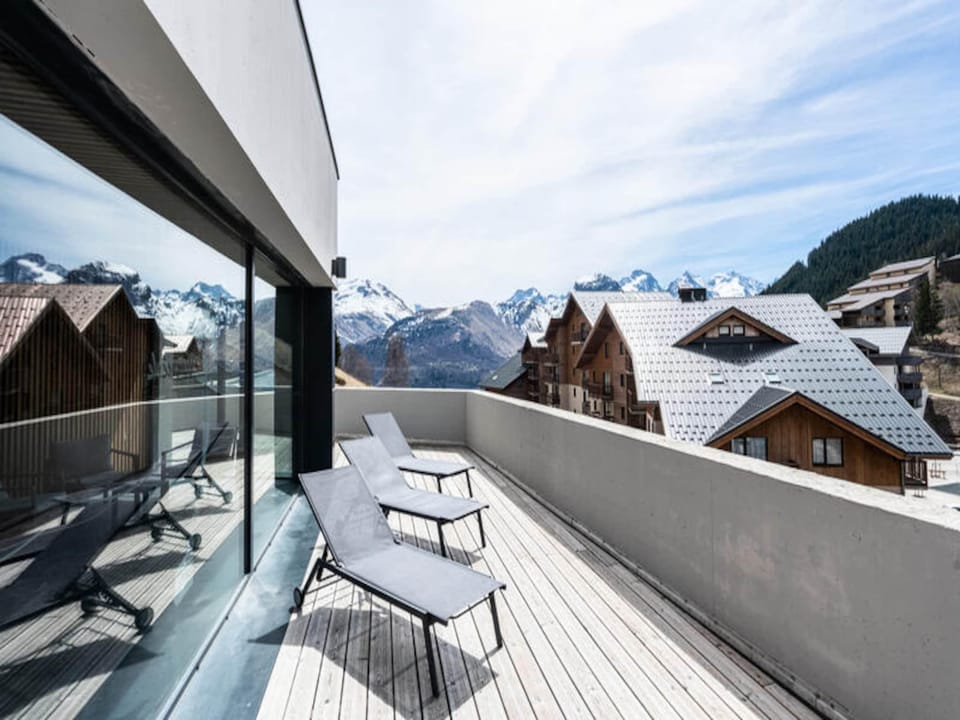 Room Apartment 4 People Terrace or Balcony Hotel in Auris