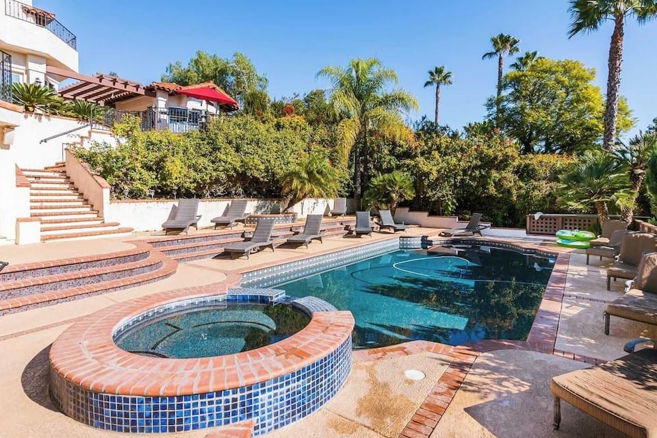Two Estates w/ Pools, Hot Tubs, Game Rooms, Valley Views & Tennis Court Near Beaches & Wineries Hotel in San Marcos