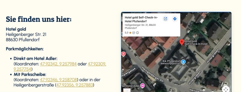 Hotel gold Self-Check-In-Hotel Pfullendorf Hotel in Baden-Württemberg