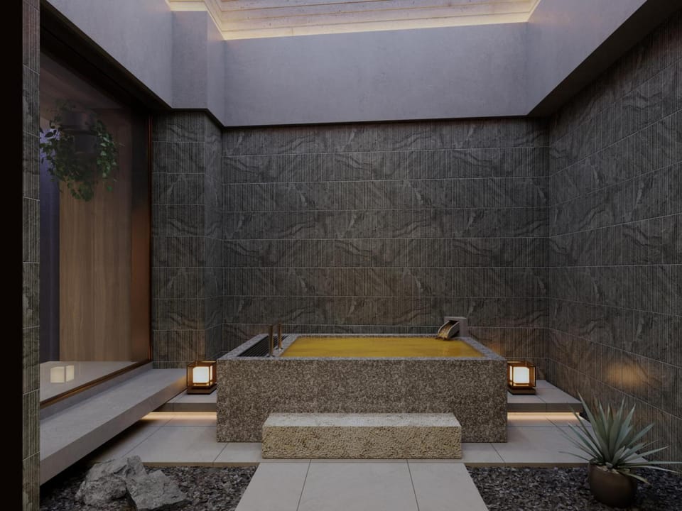Open air bath