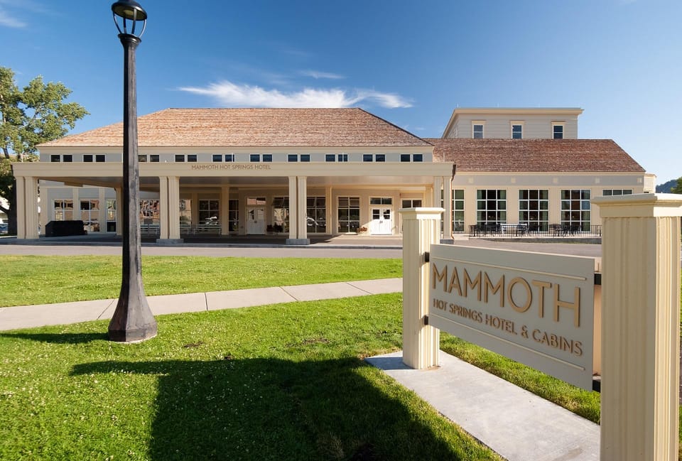 Mammoth Hot Springs & Cabins - Inside the Park Lodge in Yellowstone National Park