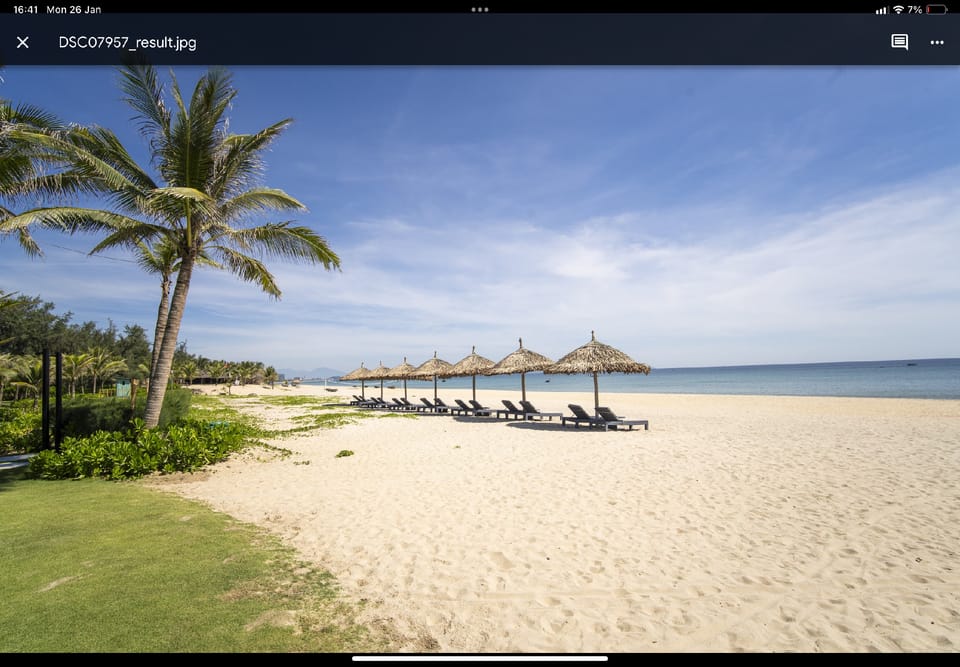 Private beach