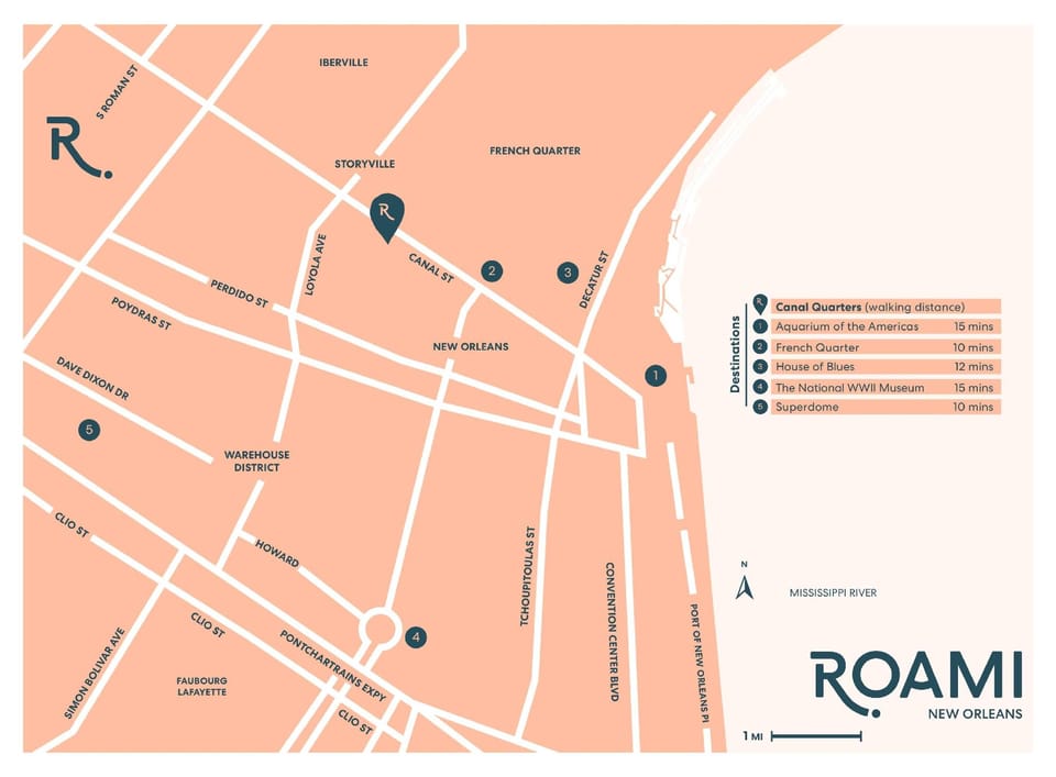 Roami at Canal Quarters | Studio Apartment hotel in New Orleans