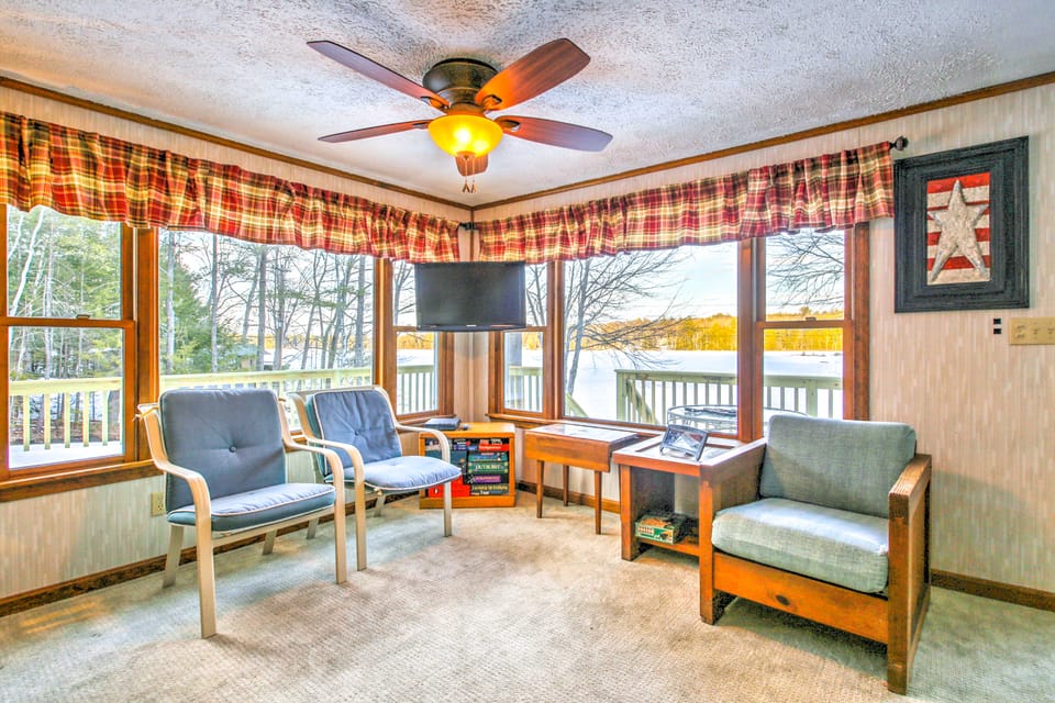 Scenic Lyman Home on Swan Pond w/ Wraparound Deck! House in Waterboro