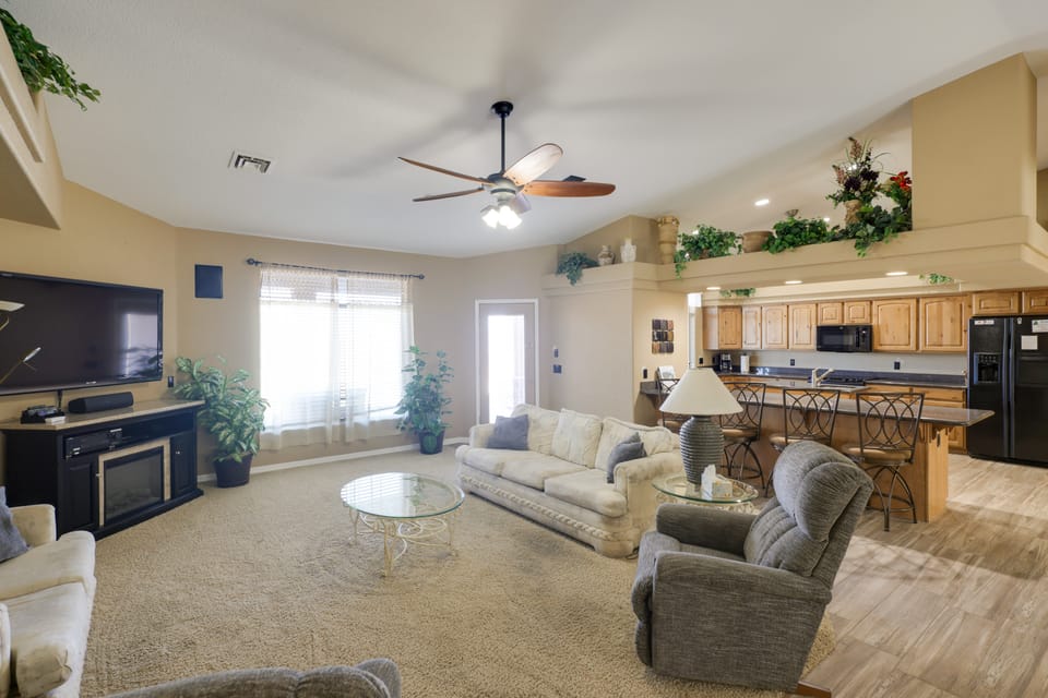 Patio + Lake Havasu View: Scenic Gated Retreat! House in Lake Havasu City