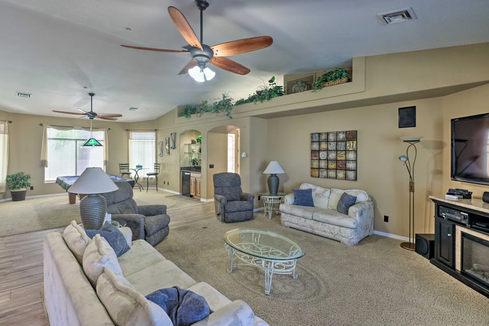 Patio + Lake Havasu View: Scenic Gated Retreat! House in Lake Havasu City