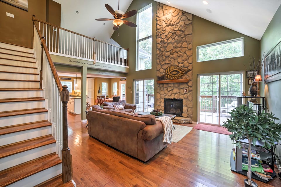 Hot Tub & Wooded Views: Lakefront Blue Eye Cottage Cottage in Oliver Township