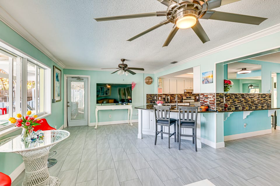 Waterfront Getaway w/ Pool & Dock - Walk to Beach! House in Indian Rocks Beach