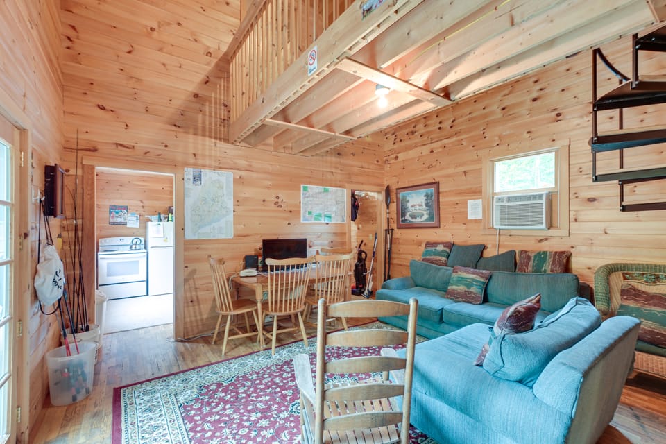 Near Snowmobiling: Secluded Harmony Cabin w/ Deck! House in Maine