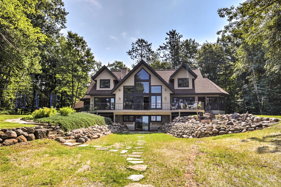 Swim, Hike, Relax: Lakefront Hayward Home w/ Deck! House in Wisconsin