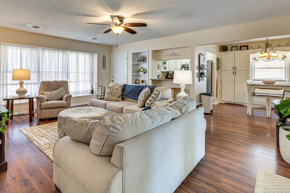 Oak Island Home w/ Fenced Yard, Walk to Long Beach House in Oak Island