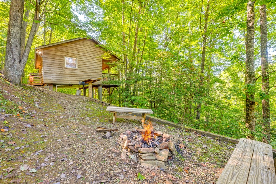 'Gone Hiking' Bryson City Cabin w/ Hot Tub & Grill House in Fontana Lake