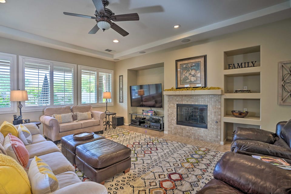 6 Mi to Coachella: Updated Home w/ Pool & Spa House in Indio