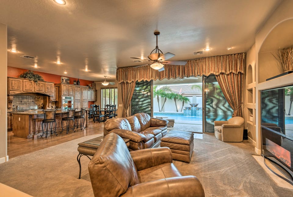 Heated Pool + Putting Green: Luxe Gilbert Home House in Gilbert