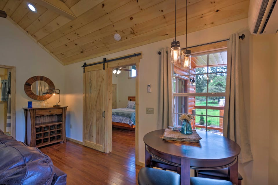 Deck & Hot Tub: Bryson City Riverfront Cabin! House in Swain County