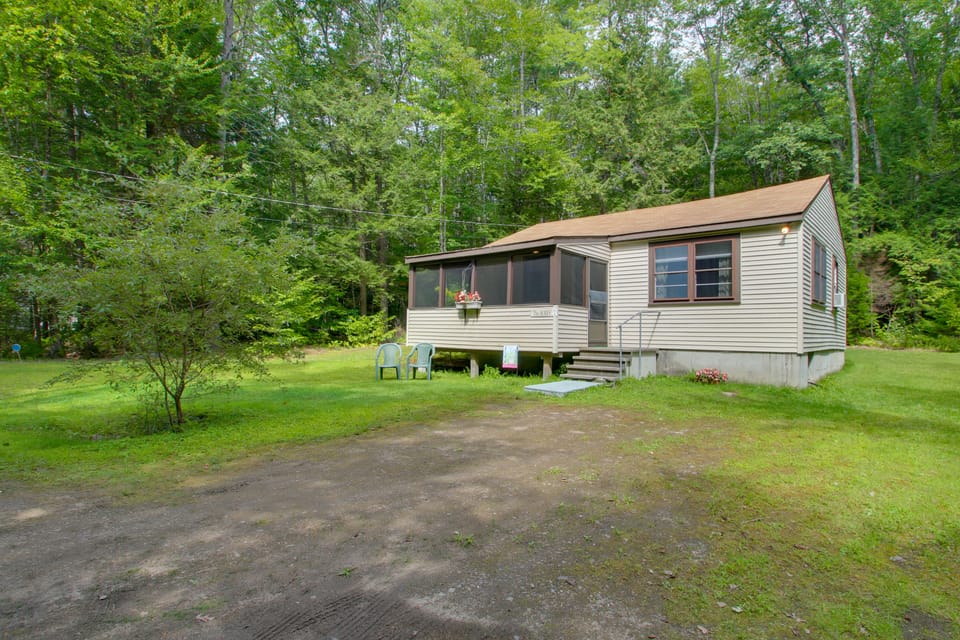 'The Acres' Panther Pond Cabin w/ Beach & Dock! House in Casco
