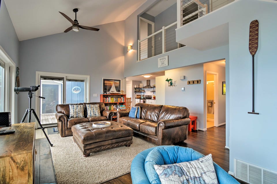 Fire Pit, Smart TV: Waterfront Charlevoix Home House in Michigan