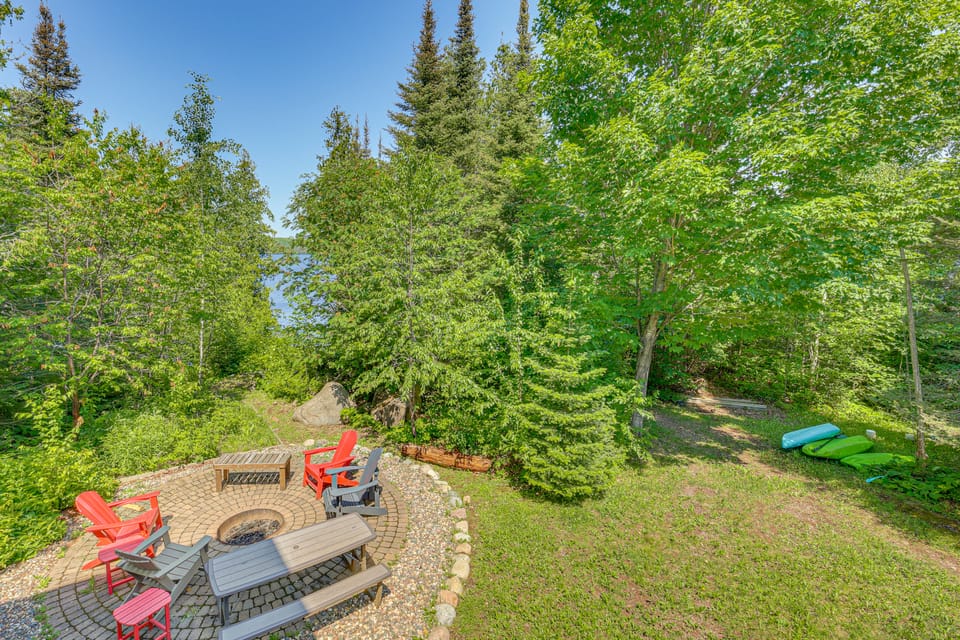 Waterfront Escape on Caribou Lake: Dock + Fire Pit House in Lutsen