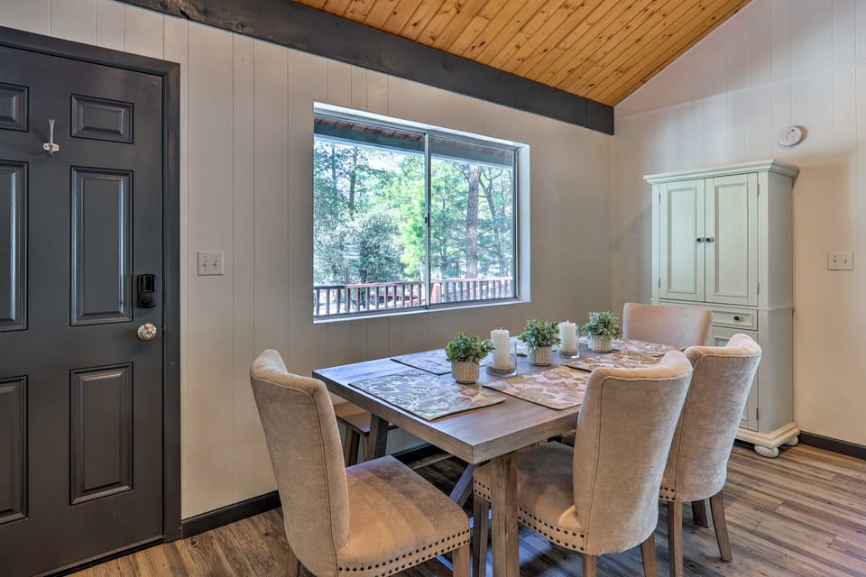 Deck w/ Wooded Views: Rustic-Chic Prescott Cabin! House in Arizona