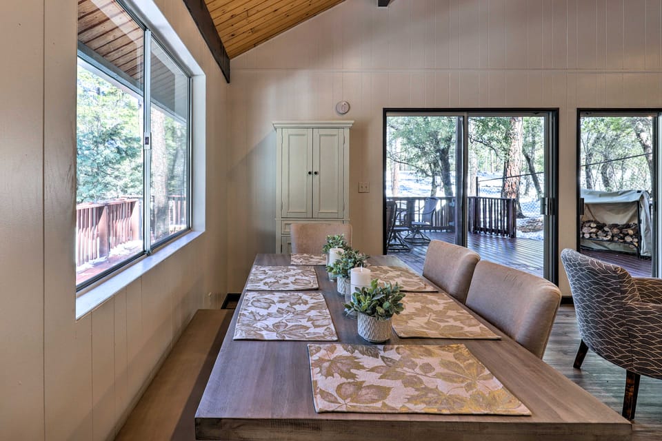 Deck w/ Wooded Views: Rustic-Chic Prescott Cabin! House in Arizona