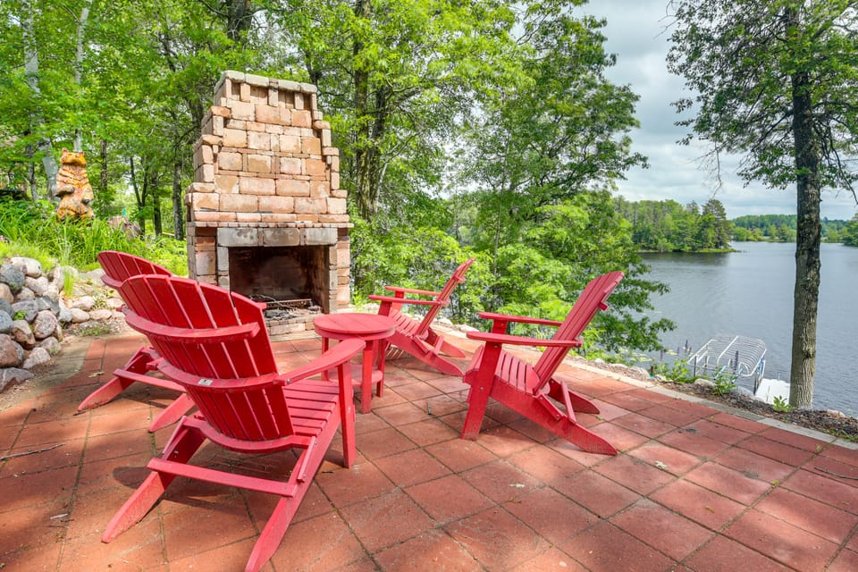 Tranquil Lakefront Cabin: Fire Pit, Grill & Patio House in Wisconsin