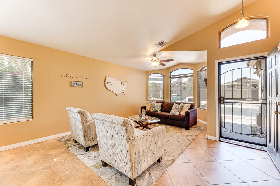 Sunny Maricopa Getaway w/ Private Pool + Fire Pit! House in Maricopa