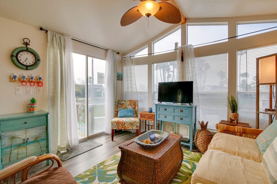 Furnished Deck: Waterfront Port Isabel Cottage! Cottage in Port Isabel