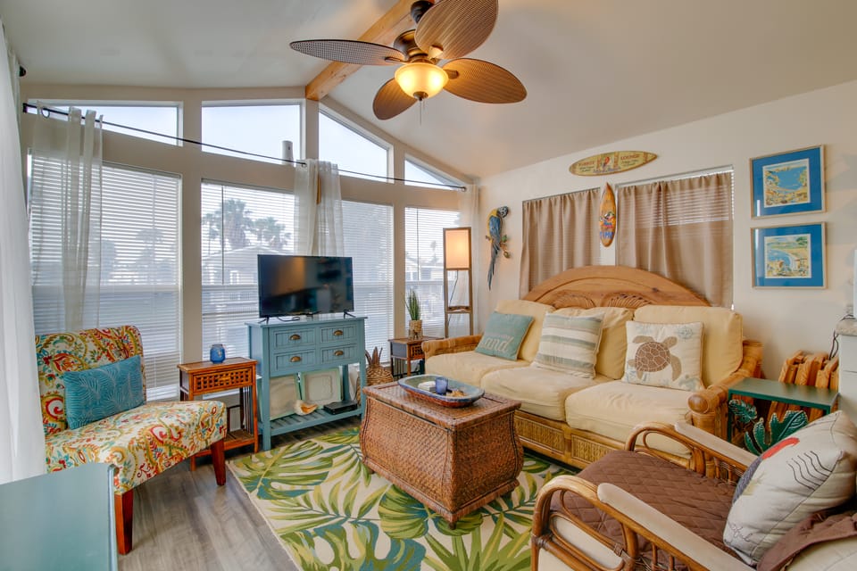 Furnished Deck: Waterfront Port Isabel Cottage! Cottage in Port Isabel