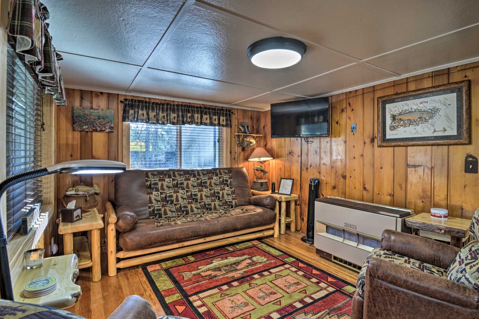 Riverfront Grayling Retreat w/ Fire Pit & Dock! House in Michigan