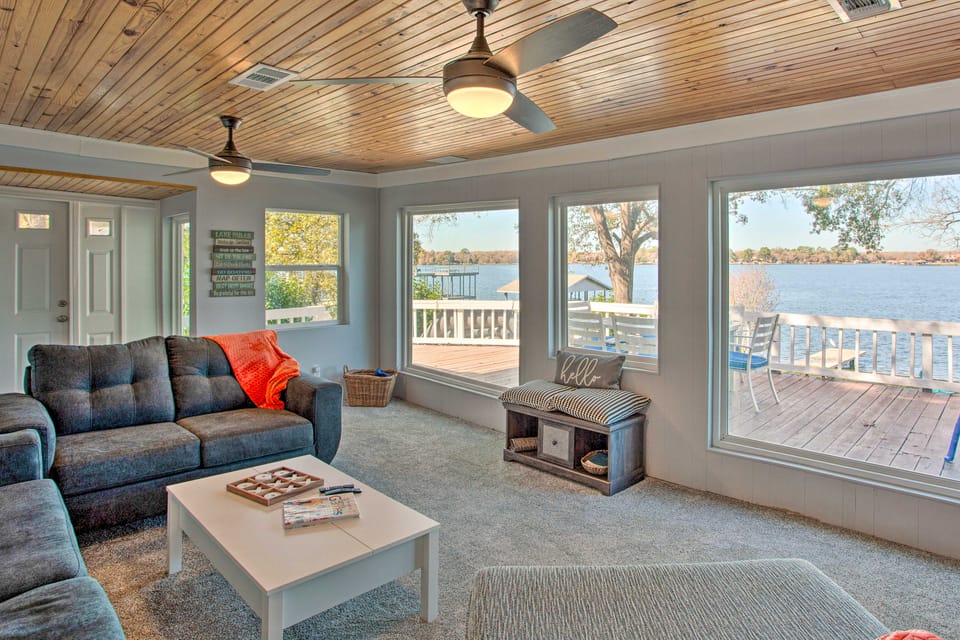 Dock & Fire Pit: Lakefront Cedar Creek Home! House in Cedar Creek Reservoir