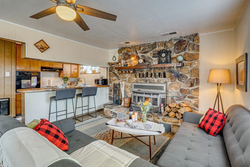 Balcony & Forest Views: Cabin in Pioneer! House in Calaveras County