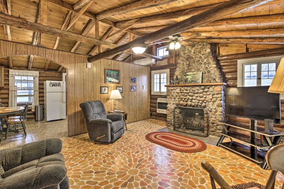 Lakefront 1930’s Log Cabin w/ Dock & Fire Pit! House in Rice Lake