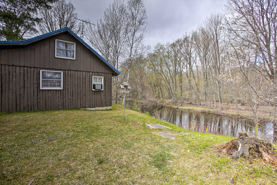Rustic River View Cabin w/ Fire Pit, Games & Grill House in Michigan