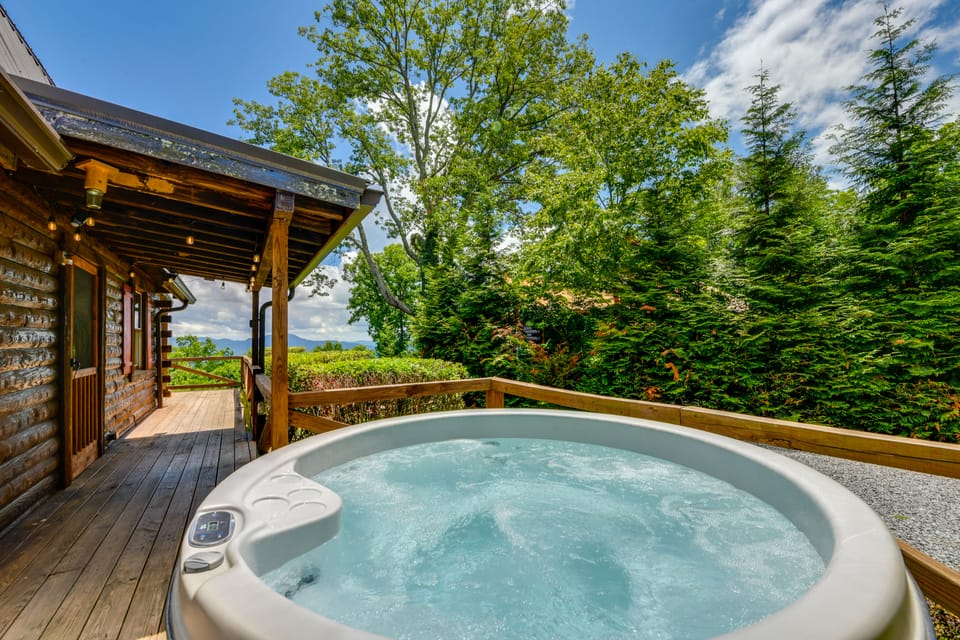 Sip, Soak & Unwind: Waynesville Cabin w/ Hot Tub House in Tennessee