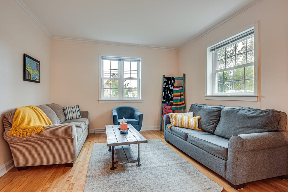 17 Mi to Porkies: Getaway Steps to Beach & Main St House in Wisconsin
