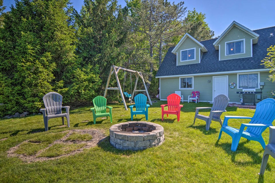 Lakefront Bellaire Getaway w/ Kayaks, Dock & Grill House in Michigan