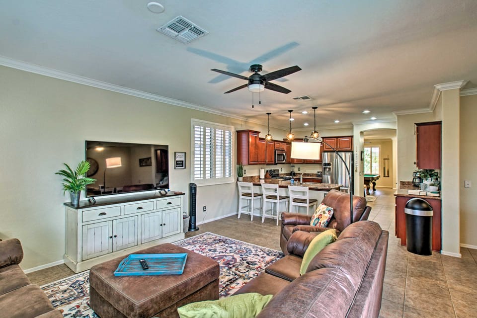 Patio + Pool Table: Estrella Oasis Near Hiking! House in Goodyear