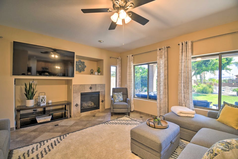 Walk to Surprise Stadium! Villa w/ Outdoor Oasis House in Surprise