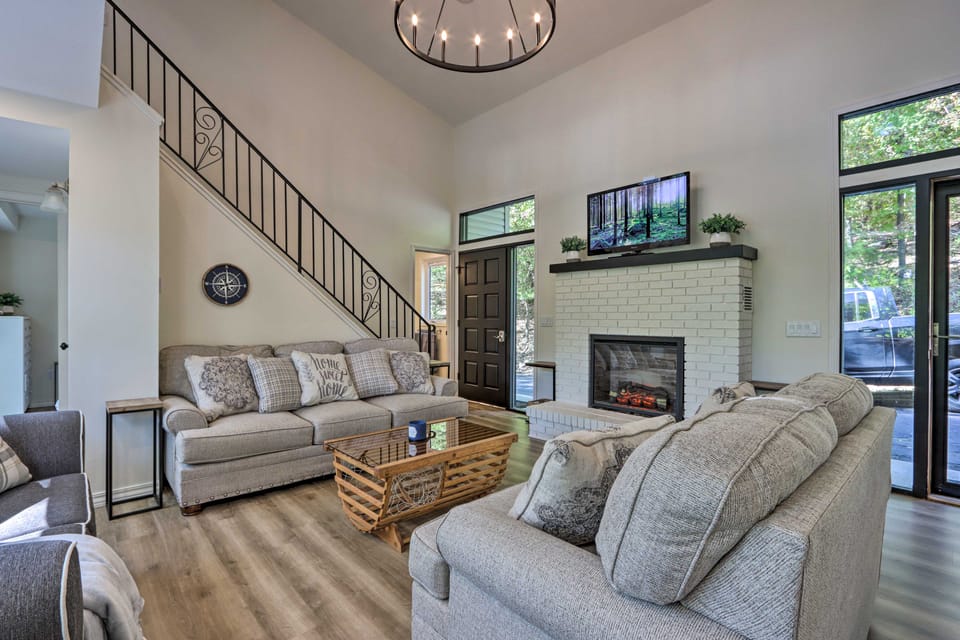 Dock, Slide + Fire Pit: Osage Beach Lake House House in Lake of the Ozarks