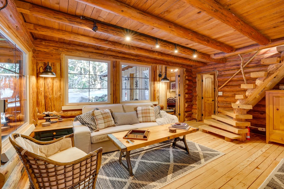 Rustic Sequim Cabin w/ Fire Pit & Forested Views! House in Washington